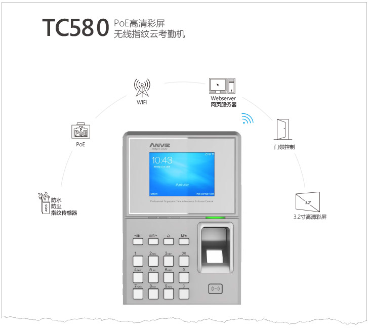 TC580無(wú)線指紋云考勤機(jī)中文彩頁(yè) V1.0 
